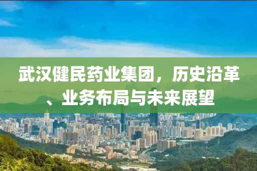 武漢健民藥業(yè)集團，歷史沿革、業(yè)務布局與未來展望