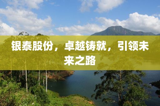 銀泰股份，卓越鑄就，引領(lǐng)未來之路