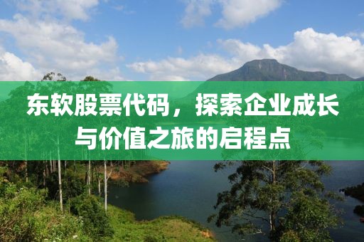 東軟股票代碼，探索企業(yè)成長與價(jià)值之旅的啟程點(diǎn)