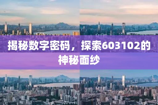 揭秘數(shù)字密碼，探索603102的神秘面紗