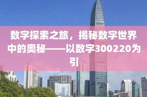 数字探索之旅，揭秘数字世界中的奥秘——以数字300220为引