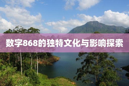 數(shù)字868的獨(dú)特文化與影響探索