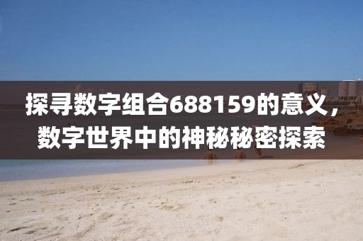 探尋數字組合688159的意義，數字世界中的神秘秘密探索