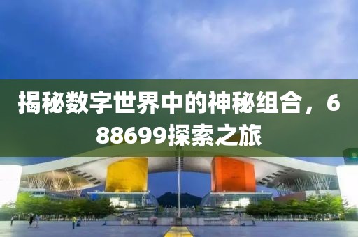 揭秘數字世界中的神秘組合，688699探索之旅