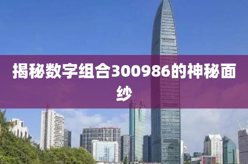 揭秘數字組合300986的神秘面紗