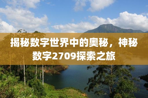 揭秘?cái)?shù)字世界中的奧秘，神秘?cái)?shù)字2709探索之旅