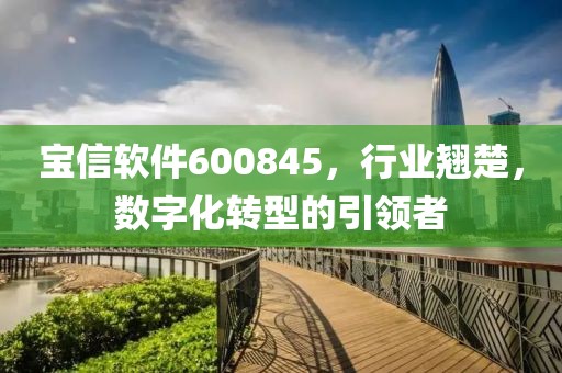 寶信軟件600845，行業(yè)翹楚，數(shù)字化轉(zhuǎn)型的引領(lǐng)者