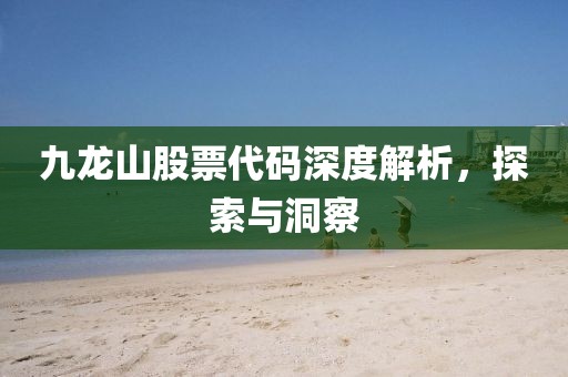 九龙山股票代码深度解析，探索与洞察