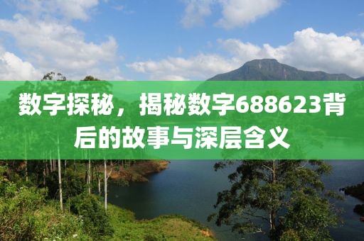 數字探秘，揭秘數字688623背后的故事與深層含義