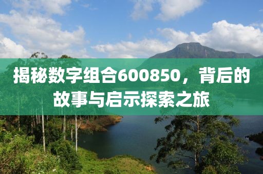 揭秘數(shù)字組合600850，背后的故事與啟示探索之旅