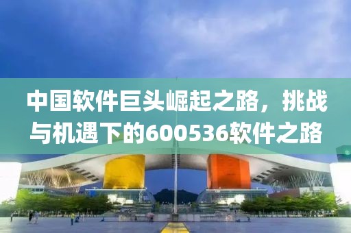 中國(guó)軟件巨頭崛起之路，挑戰(zhàn)與機(jī)遇下的600536軟件之路