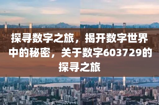 探寻数字之旅，揭开数字世界中的秘密，关于数字603729的探寻之旅