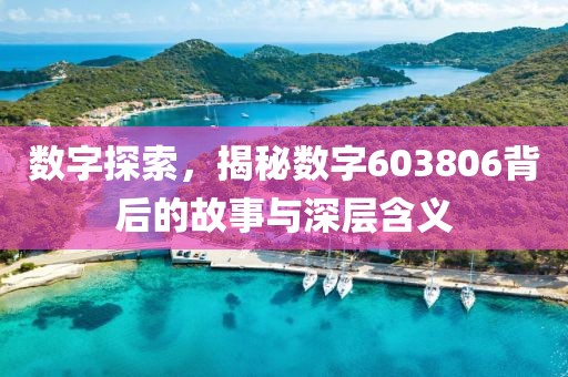 數(shù)字探索，揭秘?cái)?shù)字603806背后的故事與深層含義