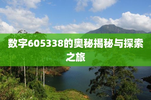 數(shù)字605338的奧秘揭秘與探索之旅