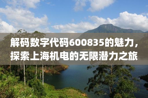 解碼數字代碼600835的魅力，探索上海機電的無限潛力之旅