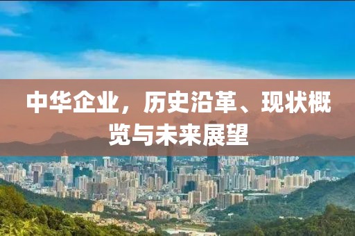 中華企業，歷史沿革、現狀概覽與未來展望