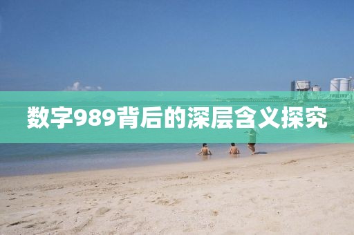 數(shù)字989背后的深層含義探究