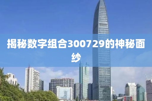 揭秘數(shù)字組合300729的神秘面紗