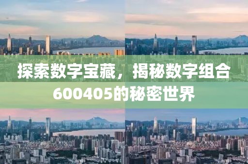 探索數(shù)字寶藏，揭秘數(shù)字組合600405的秘密世界