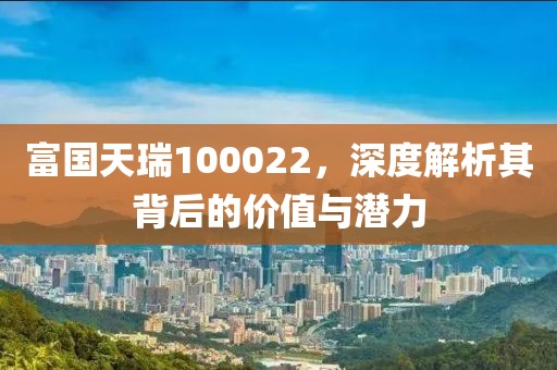 富國天瑞100022，深度解析其背后的價值與潛力