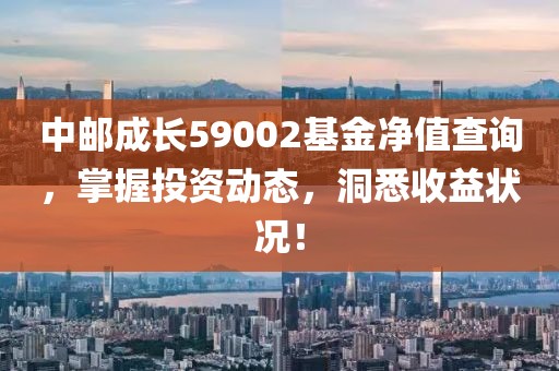 中郵成長59002基金凈值查詢，掌握投資動態(tài)，洞悉收益狀況！