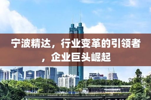 寧波精達(dá)，行業(yè)變革的引領(lǐng)者，企業(yè)巨頭崛起