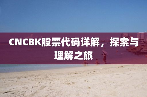 CNCBK股票代碼詳解，探索與理解之旅