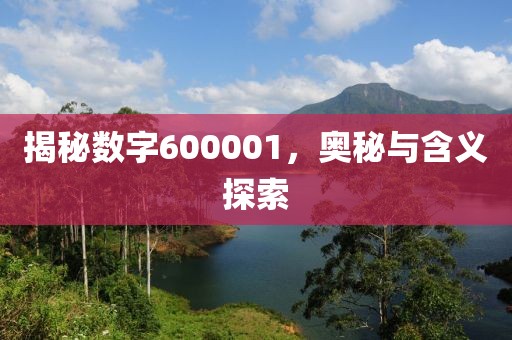 揭秘?cái)?shù)字600001，奧秘與含義探索