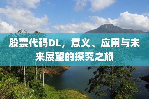 股票代碼DL，意義、應(yīng)用與未來(lái)展望的探究之旅