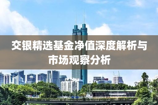 交銀精選基金凈值深度解析與市場觀察分析