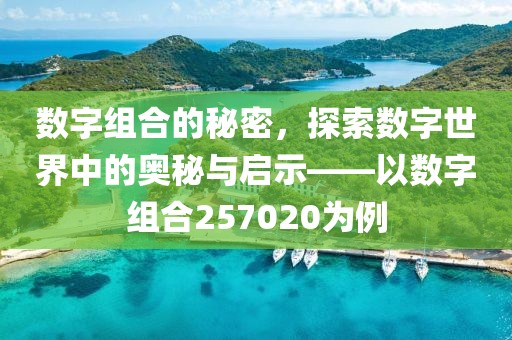 數字組合的秘密，探索數字世界中的奧秘與啟示——以數字組合257020為例