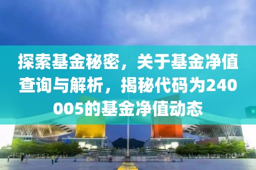 探索基金秘密，關于基金凈值查詢與解析，揭秘代碼為240005的基金凈值動態