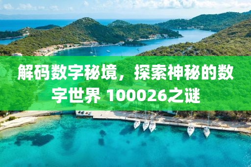 解碼數(shù)字秘境，探索神秘的數(shù)字世界 100026之謎