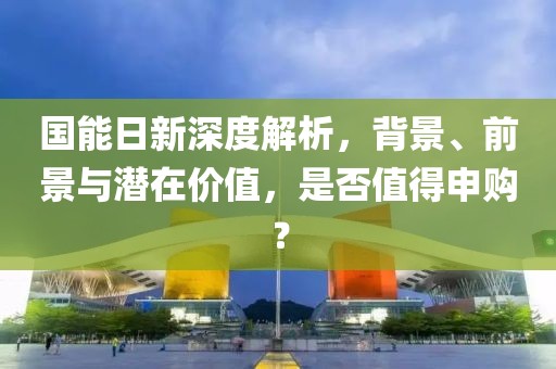 國能日新深度解析，背景、前景與潛在價(jià)值，是否值得申購？