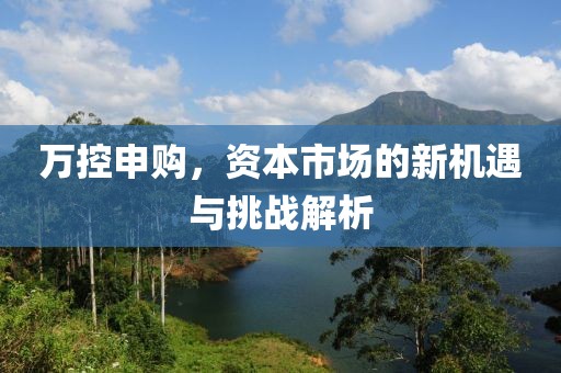 萬控申購，資本市場的新機遇與挑戰解析