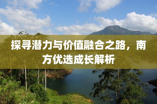 探寻潜力与价值融合之路，南方优选成长解析