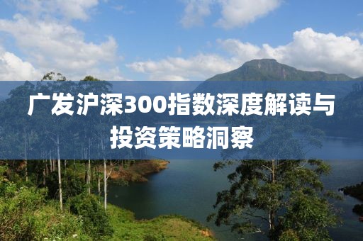 广发沪深300指数深度解读与投资策略洞察