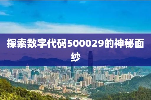 探索數字代碼500029的神秘面紗