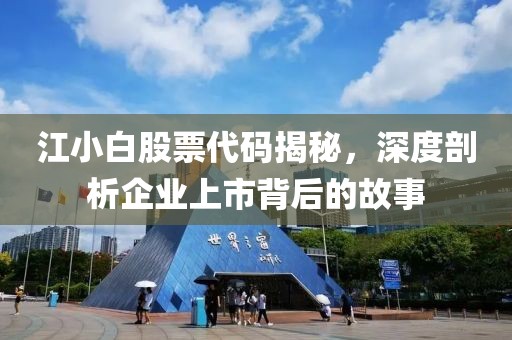 江小白股票代碼揭秘，深度剖析企業(yè)上市背后的故事