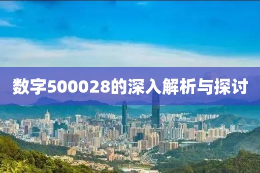 數(shù)字500028的深入解析與探討