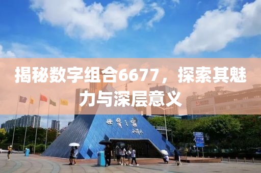 揭秘?cái)?shù)字組合6677，探索其魅力與深層意義