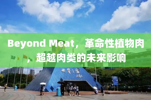 Beyond Meat，革命性植物肉，超越肉類的未來影響