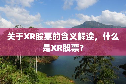 关于XR股票的含义解读，什么是XR股票？