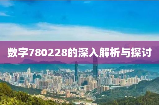 数字780228的深入解析与探讨