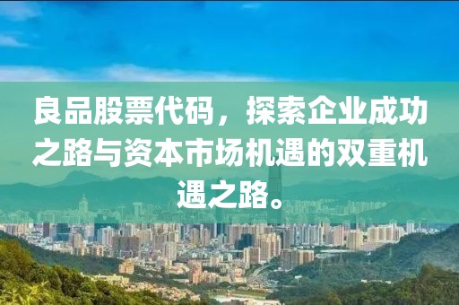 良品股票代碼，探索企業成功之路與資本市場機遇的雙重機遇之路。