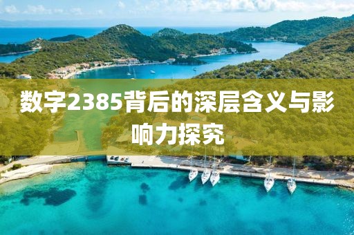 数字2385背后的深层含义与影响力探究