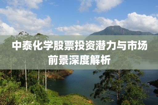 中泰化学股票投资潜力与市场前景深度解析