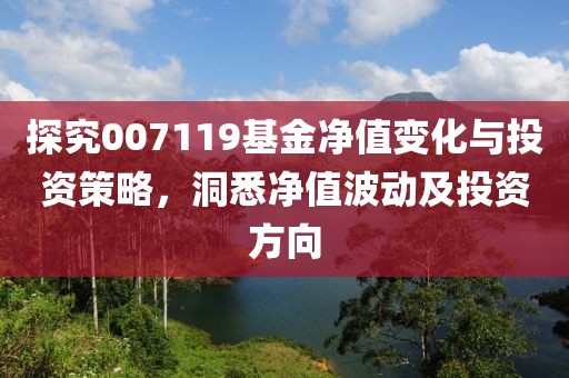 探究007119基金凈值變化與投資策略，洞悉凈值波動及投資方向