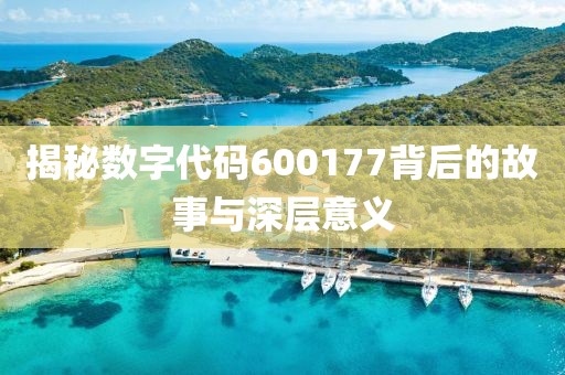 揭秘數(shù)字代碼600177背后的故事與深層意義