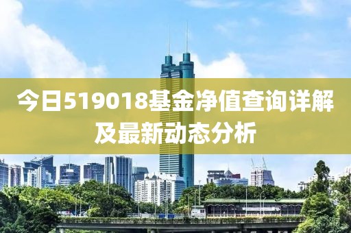 今日519018基金凈值查詢詳解及最新動(dòng)態(tài)分析